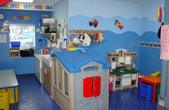 ремонт детской комнаты в голубых тонах