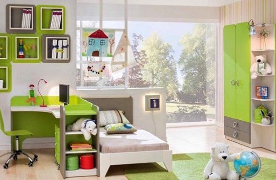 детская комната с панорамным окном